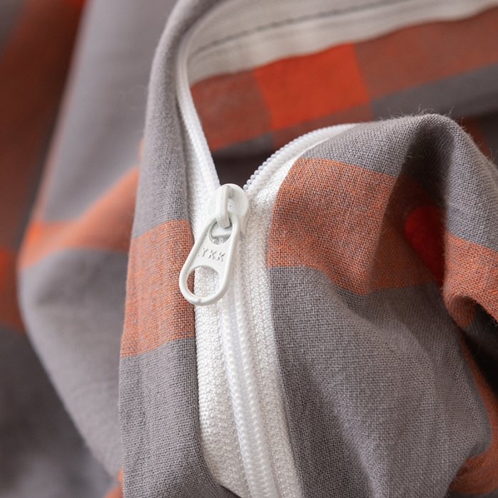 91家纺网 家纺一手货源 找家纺 棉邦 2023新款A类全棉色织水洗棉四件套 洛桑桔