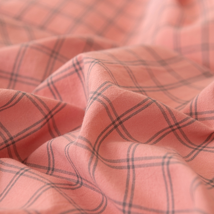 91家纺网 家纺一手货源 找家纺 棉邦 2023新款A类全棉色织水洗棉四件套 雅思粉