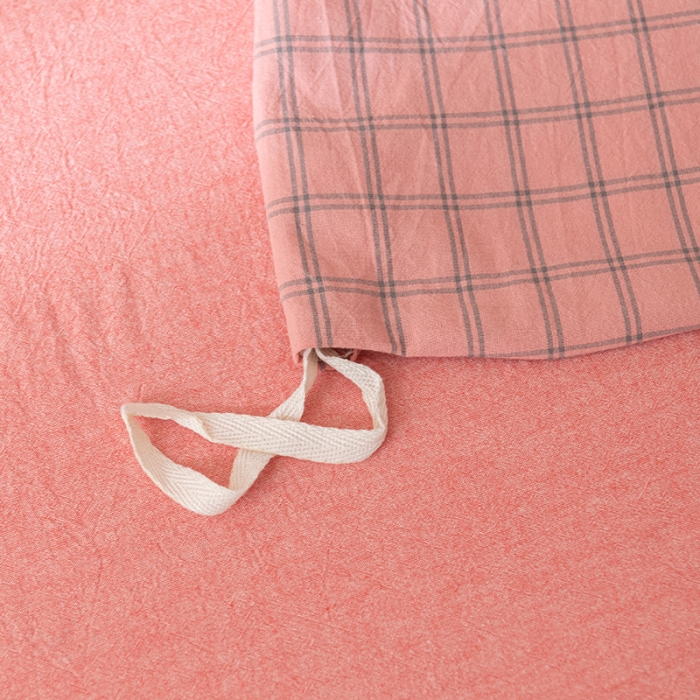 91家纺网 家纺一手货源 找家纺 棉邦 2023新款A类全棉色织水洗棉四件套 雅思粉