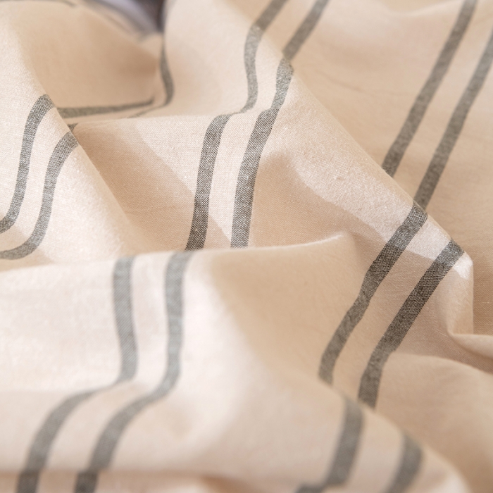 91家纺网 家纺一手货源 找家纺 棉邦 2023新款A类全棉色织水洗棉四件套 中古卡其