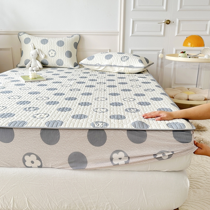 91家纺网 家纺一手货源 找家纺 纽缦 2023新款乳胶床笠四件套 时光