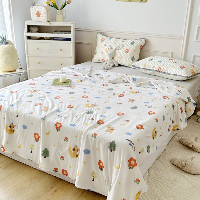 91家纺网 家纺一手货源 找家纺 纽缦 2023新款乳胶床笠四件套 童话镇