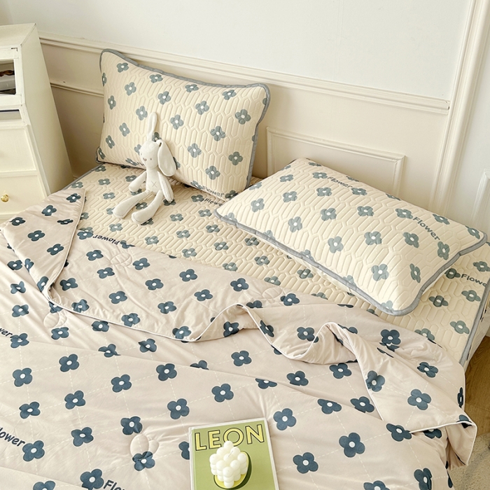 91家纺网 家纺一手货源 找家纺 纽缦 2023新款乳胶床笠四件套 灵动-卡其