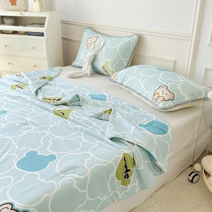 91家纺网 家纺一手货源 找家纺 纽缦 2023新款乳胶床笠四件套 蝴蝶熊