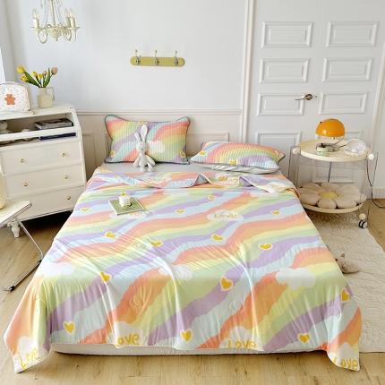 纽缦 2023新款乳胶床笠四件套 彩虹星空-紫