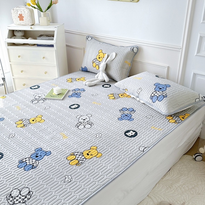 91家纺网 家纺一手货源 找家纺 纽缦 乳胶床单三件套 暴力熊-灰