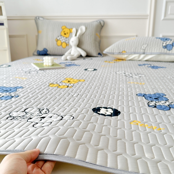 91家纺网 家纺一手货源 找家纺 纽缦 乳胶床单三件套 暴力熊-灰