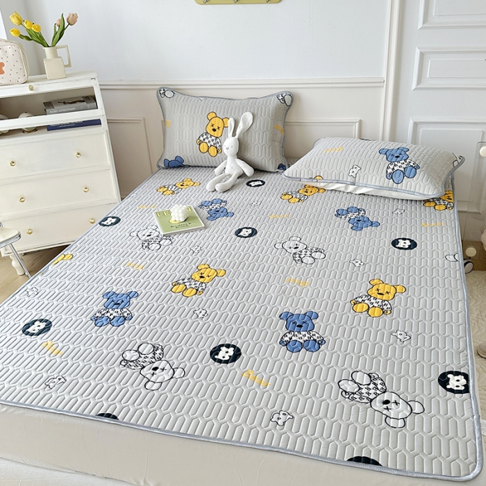 91家纺网 家纺一手货源 找家纺 纽缦 乳胶床单三件套 暴力熊-灰