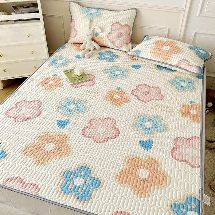 91家纺网 家纺一手货源 找家纺 纽缦 乳胶床单三件套 春暖花语