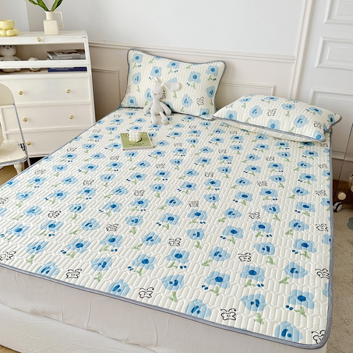 91家纺网 家纺一手货源 找家纺 纽缦 乳胶床单三件套 蝶恋-兰