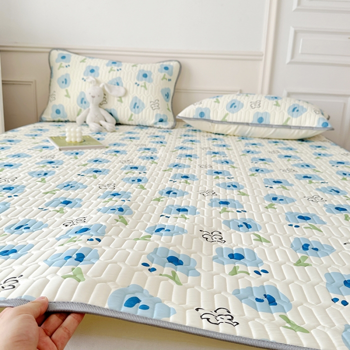 91家纺网 家纺一手货源 找家纺 纽缦 乳胶床单三件套 蝶恋-兰