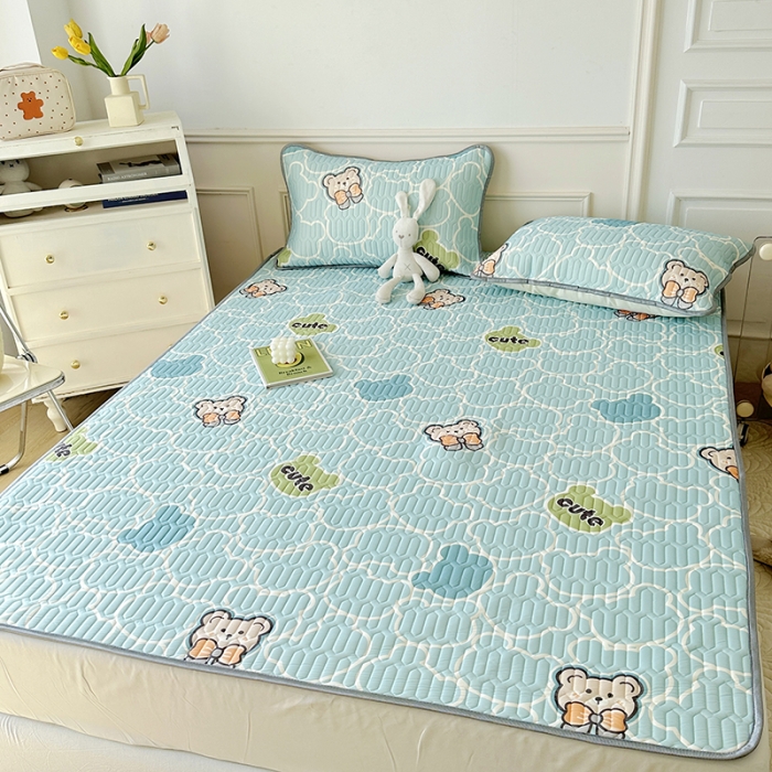 91家纺网 家纺一手货源 找家纺 纽缦 乳胶床单三件套 蝴蝶熊