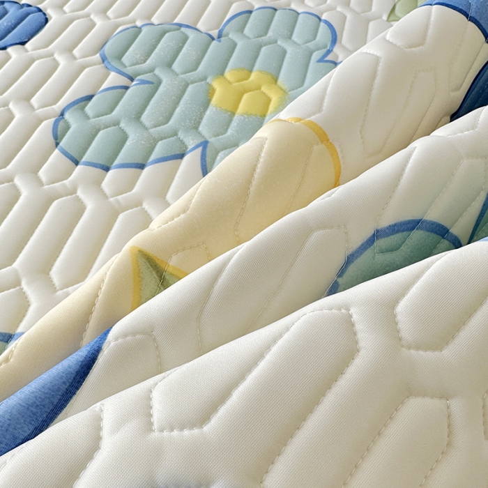 91家纺网 家纺一手货源 找家纺 纽缦 乳胶床单三件套 花季-白蓝