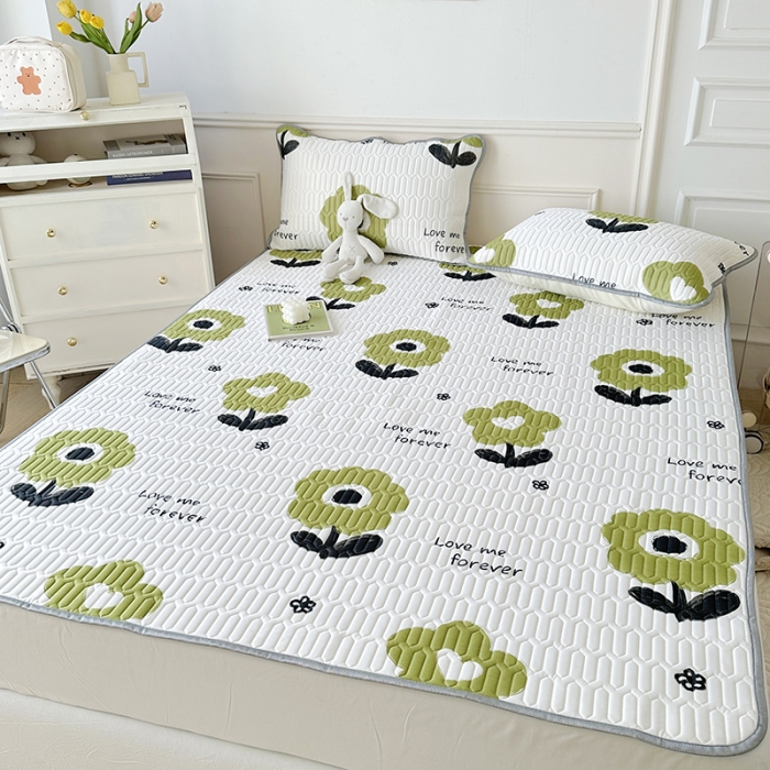 91家纺网 家纺一手货源 找家纺 纽缦 乳胶床单三件套 花语-绿