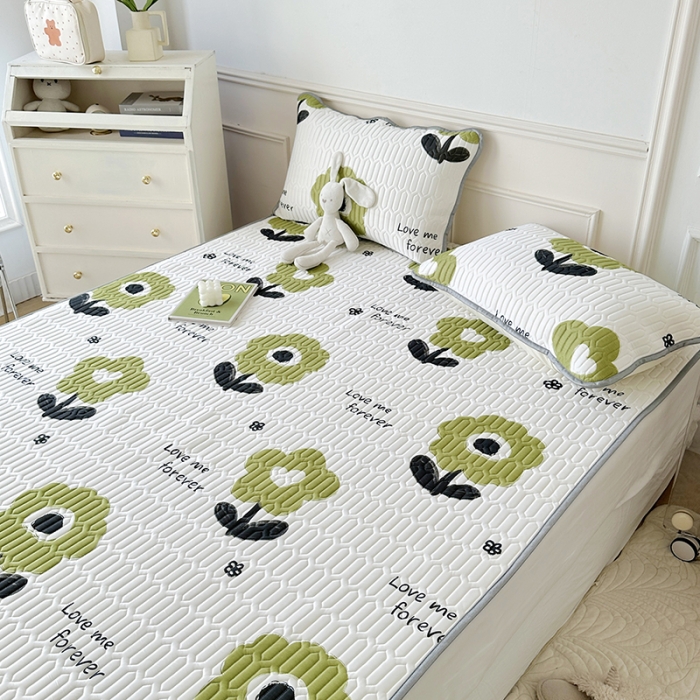 91家纺网 家纺一手货源 找家纺 纽缦 乳胶床单三件套 花语-绿