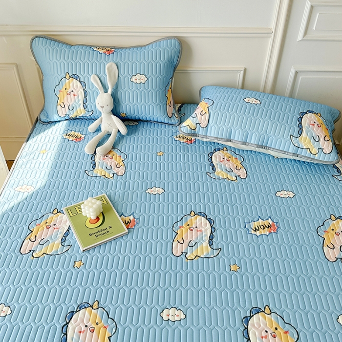 91家纺网 家纺一手货源 找家纺 纽缦 乳胶床单三件套 欢乐奶龙