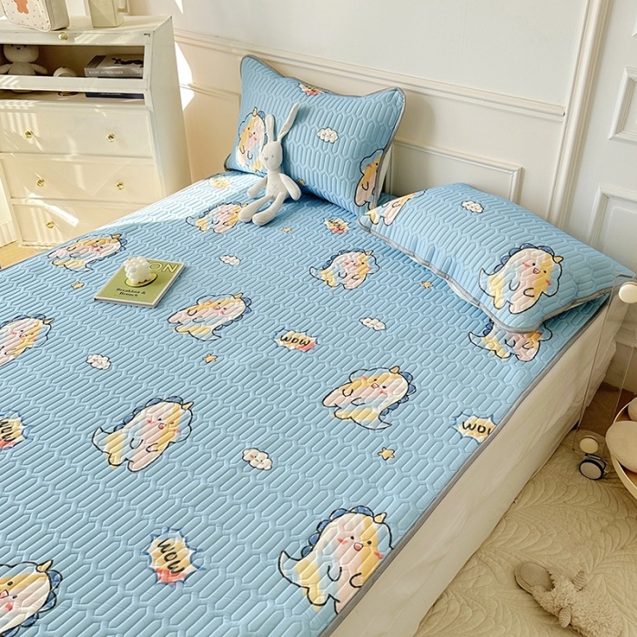 91家纺网 家纺一手货源 找家纺 纽缦 乳胶床单三件套 欢乐奶龙