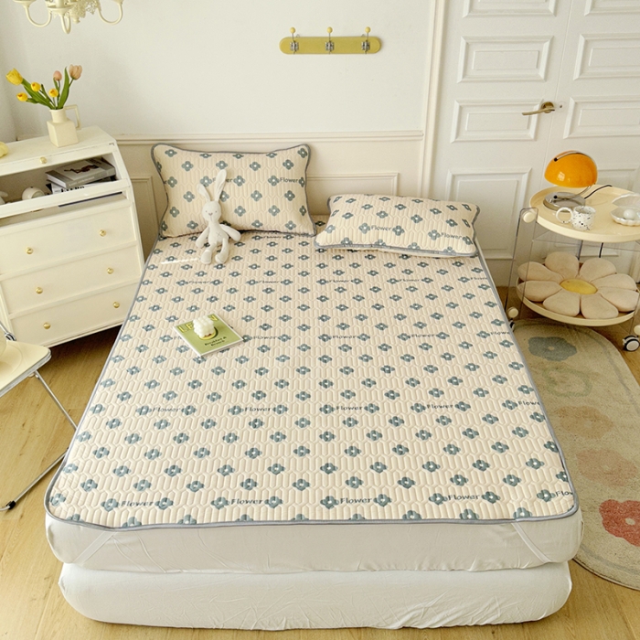 91家纺网 家纺一手货源 找家纺 纽缦 乳胶床单三件套 灵动-卡其