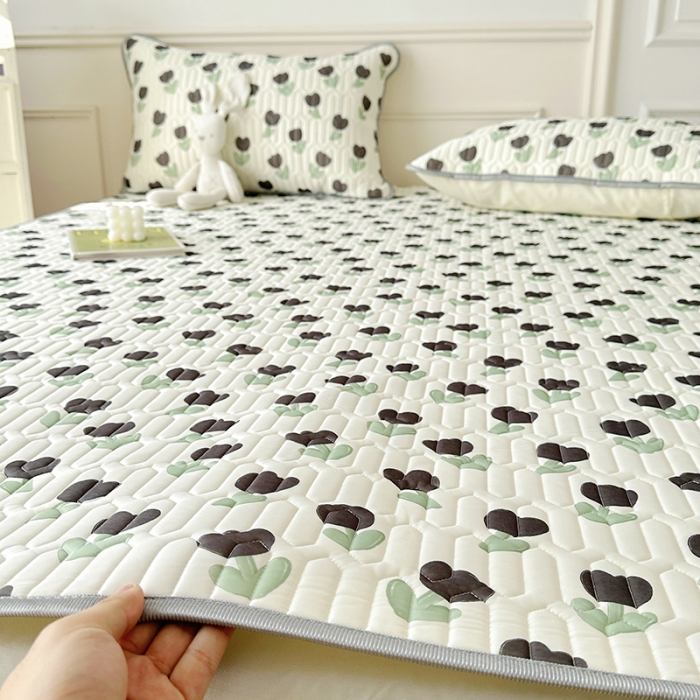 91家纺网 家纺一手货源 找家纺 纽缦 乳胶床单三件套 浅夏-白