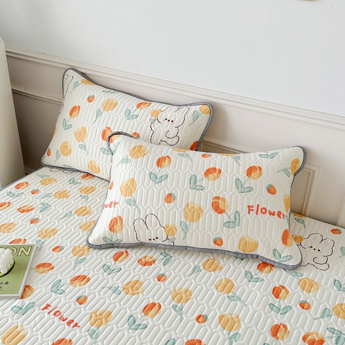 91家纺网 家纺一手货源 找家纺 纽缦 乳胶床单三件套 兔精灵-奶白