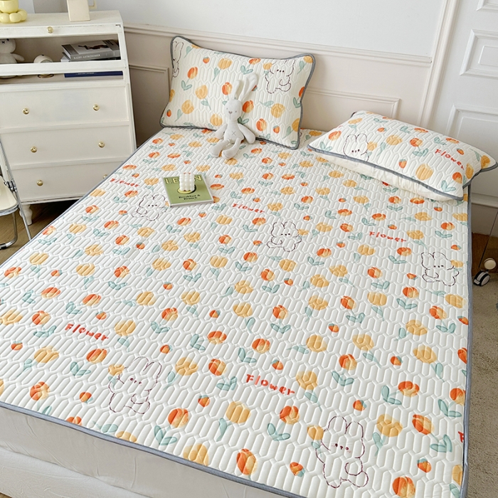 91家纺网 家纺一手货源 找家纺 纽缦 乳胶床单三件套 兔精灵-奶白