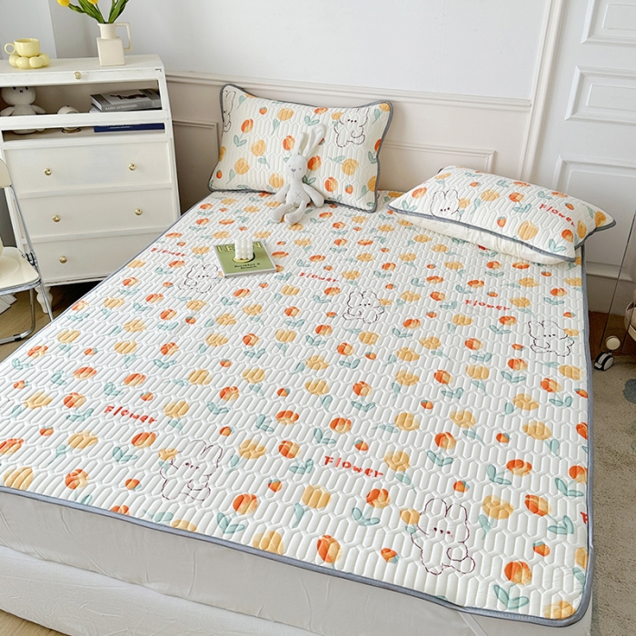 91家纺网 家纺一手货源 找家纺 纽缦 乳胶床单三件套 兔精灵-奶白