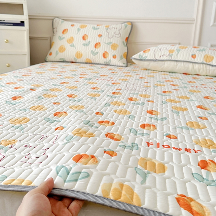 91家纺网 家纺一手货源 找家纺 纽缦 乳胶床单三件套 兔精灵-奶白