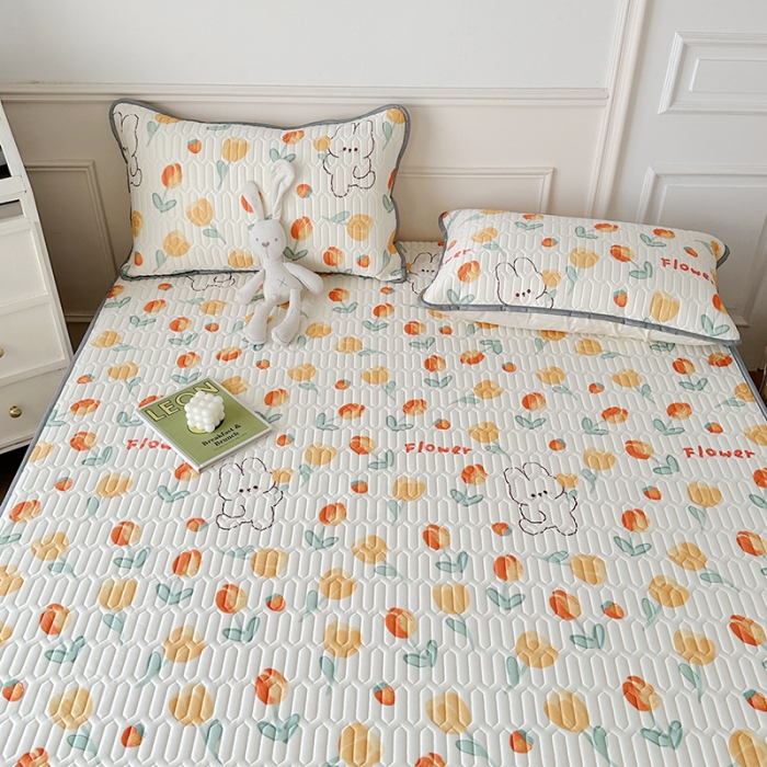 91家纺网 家纺一手货源 找家纺 纽缦 乳胶床单三件套 兔精灵-奶白