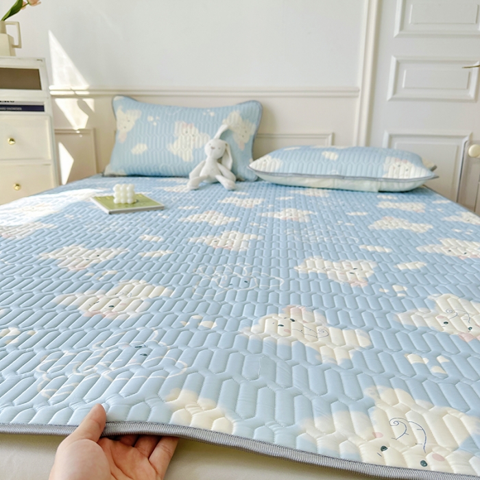 91家纺网 家纺一手货源 找家纺 纽缦 乳胶床单三件套 小飞象