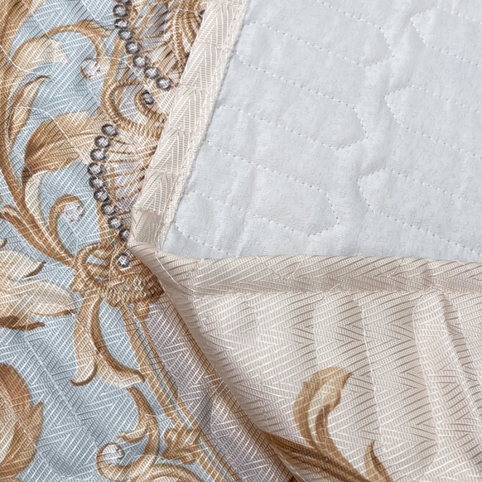 91家纺网 家纺一手货源 找家纺 恋尚 2023新款冰丝夹棉床盖款软凉席印花三件套 欧皇