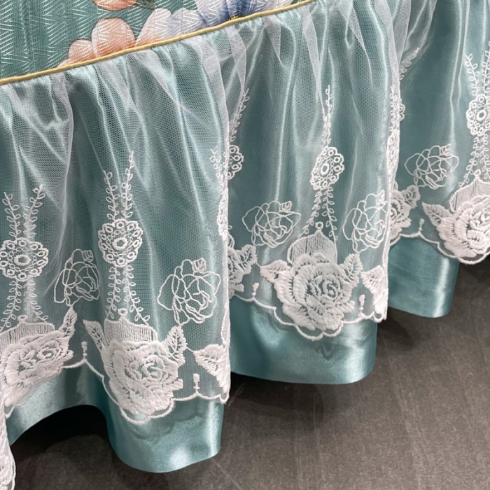 91家纺网 家纺一手货源 找家纺 恋尚 2023新款冰丝夹棉床盖款软凉席印花三件套 瑾萱楚楚