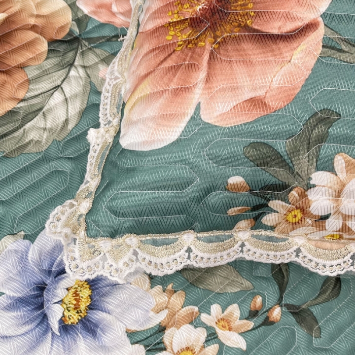 91家纺网 家纺一手货源 找家纺 恋尚 2023新款冰丝夹棉床盖款软凉席印花三件套 瑾萱楚楚