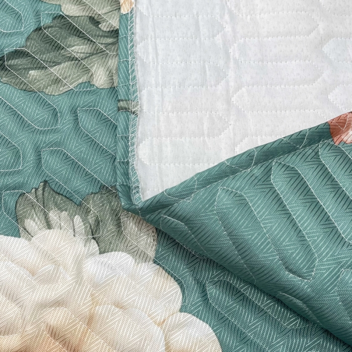 91家纺网 家纺一手货源 找家纺 恋尚 2023新款冰丝夹棉床盖款软凉席印花三件套 瑾萱楚楚