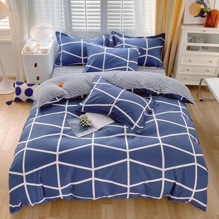 好亿来 2025新款植物羊绒加厚斜纹磨毛四件套 印象北欧