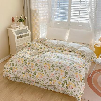 91家纺网 家纺一手货源 找家纺 （总）元元 2023新款13372全棉印花夹棉单被套