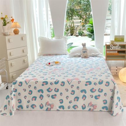 91家纺网 家纺一手货源 找家纺 多品 2023新款13070单品床单 法式豹纹