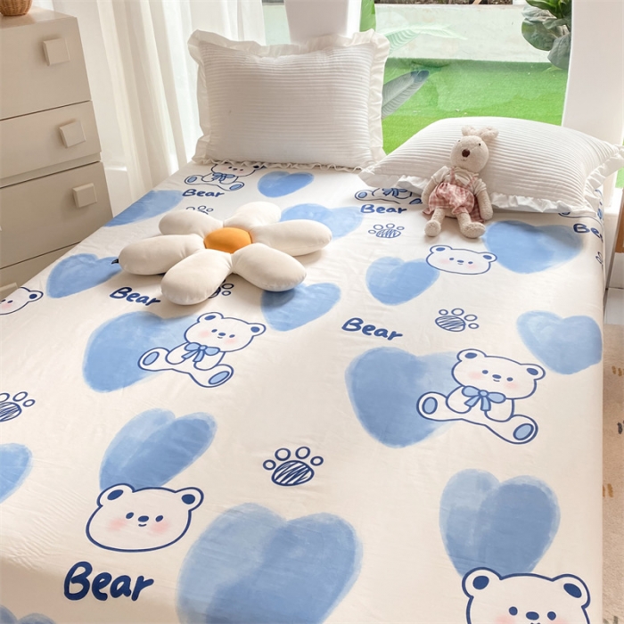 91家纺网 家纺一手货源 找家纺 多品 2023新款13070单品床单 爱心熊