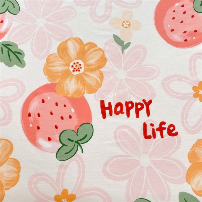 91家纺网 家纺一手货源 找家纺 多品 2023新款13070单品床单 草莓圣代