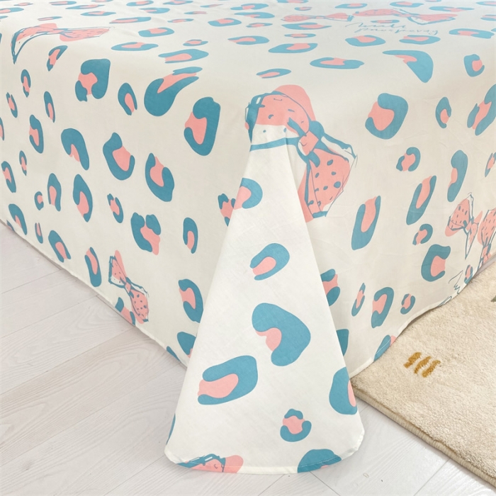 91家纺网 家纺一手货源 找家纺 多品 2023新款13070单品床单 法式豹纹