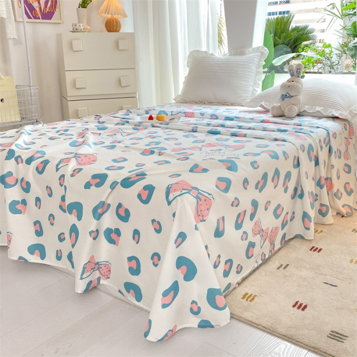 91家纺网 家纺一手货源 找家纺 多品 2023新款13070单品床单 法式豹纹