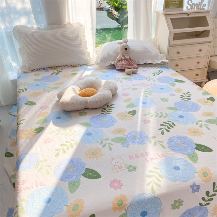 91家纺网 家纺一手货源 找家纺 多品 2023新款13070单品床单 温婉佳人