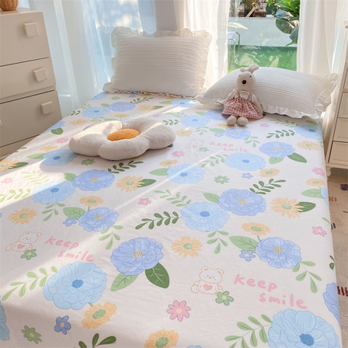 91家纺网 家纺一手货源 找家纺 多品 2023新款13070单品床单 温婉佳人