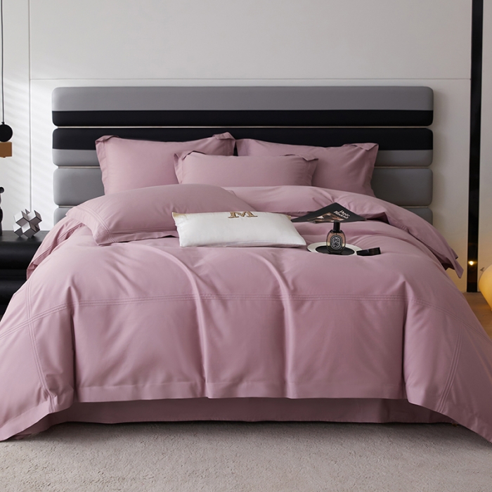 91家纺网 家纺一手货源 找家纺 安妮 2023新款墨尔本全棉四件套 淡紫