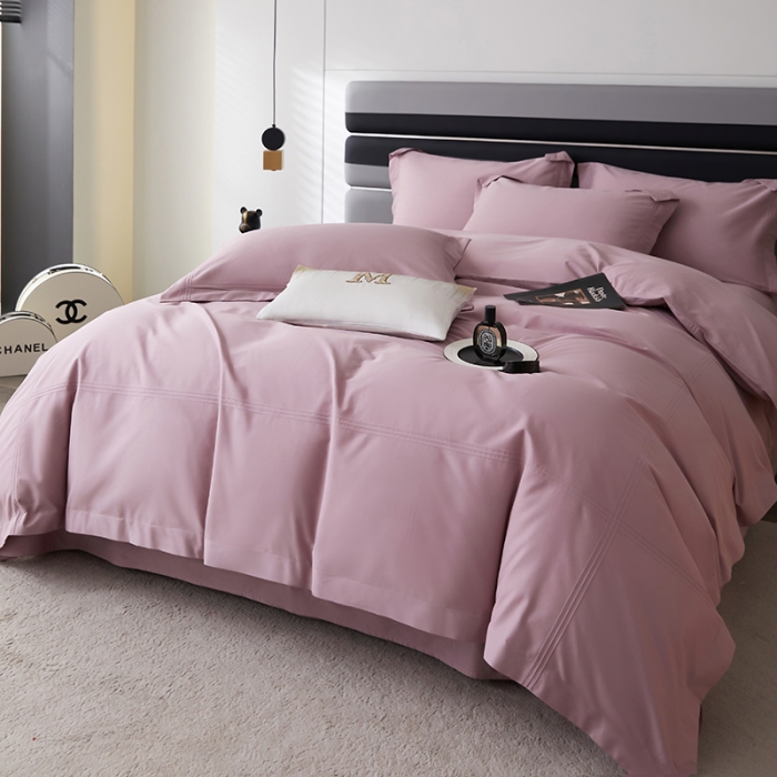 91家纺网 家纺一手货源 找家纺 安妮 2023新款墨尔本全棉四件套 淡紫