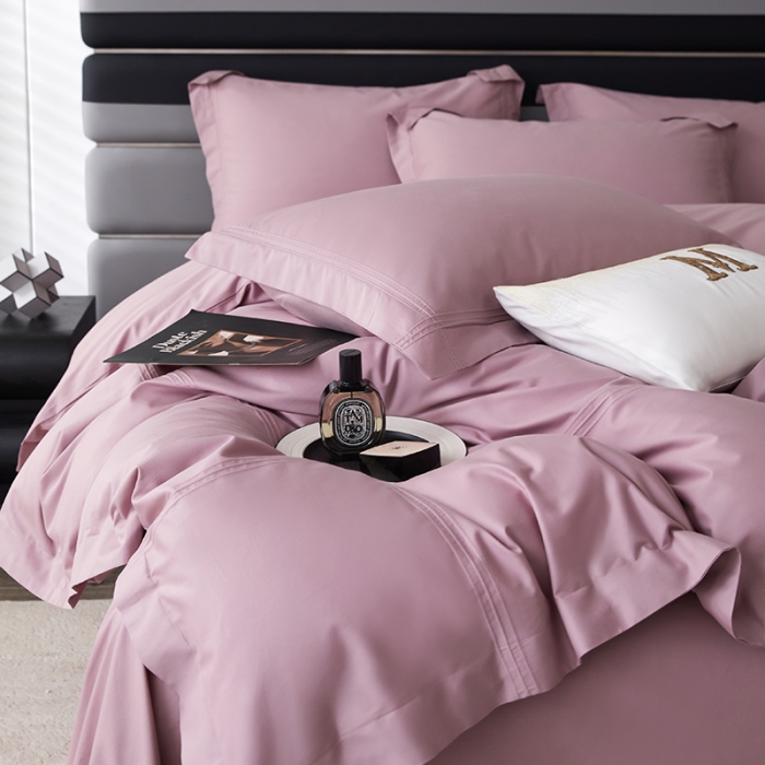 91家纺网 家纺一手货源 找家纺 安妮 2023新款墨尔本全棉四件套 淡紫