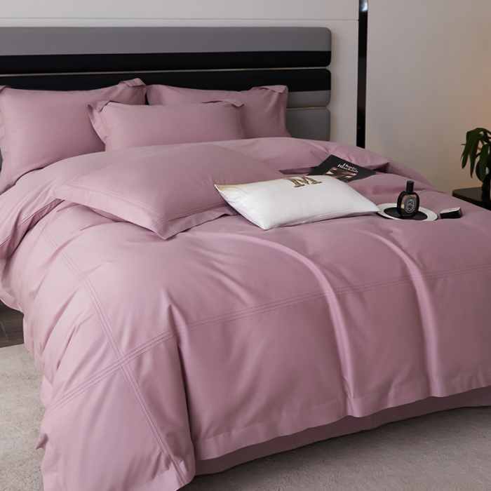 91家纺网 家纺一手货源 找家纺 安妮 2023新款墨尔本全棉四件套 淡紫