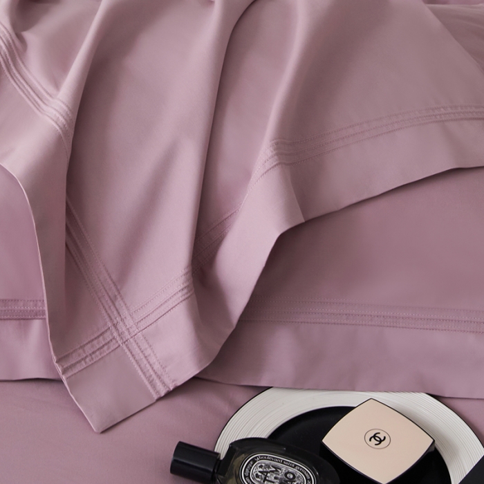 91家纺网 家纺一手货源 找家纺 安妮 2023新款墨尔本全棉四件套 淡紫