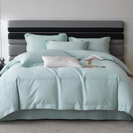 安妮 2023新款墨尔本全棉四件套 蒂芙蓝