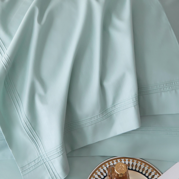 91家纺网 家纺一手货源 找家纺 安妮 2023新款墨尔本全棉四件套 蒂芙蓝