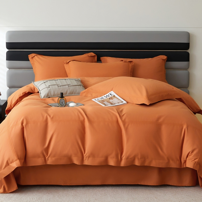 91家纺网 家纺一手货源 找家纺 安妮 2023新款墨尔本全棉四件套 焦糖